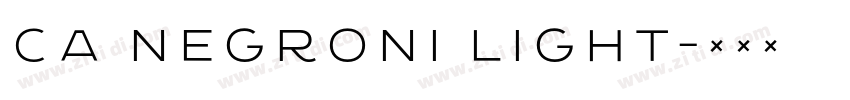 CA Negroni Light字体转换